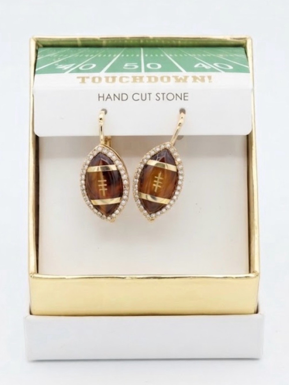 NWT ⚜️🏈⚜️ True to Form Tailgate Sparkle Football Earrings